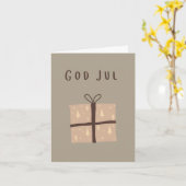 Carte God jul (julkort) Noël suédois (Fleur jaune)