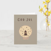 Carte God jul (julkort) Noël suédois (Fleur jaune)