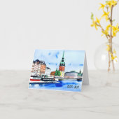 Carte God Jul, Noël suédois (Fleur jaune)