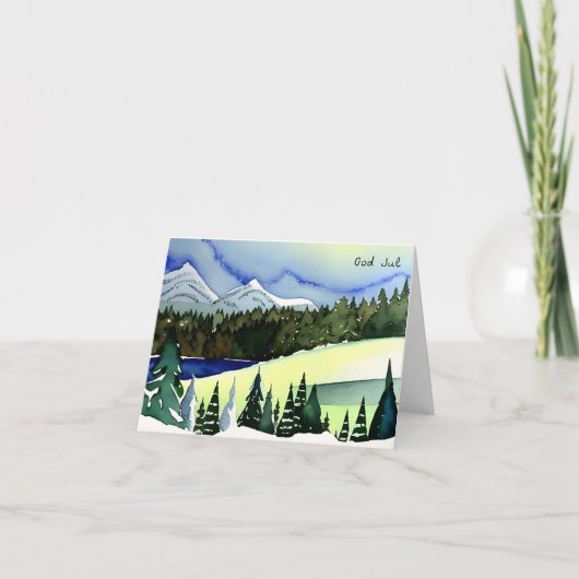 Carte God Jul, Noël suédois (Devant)