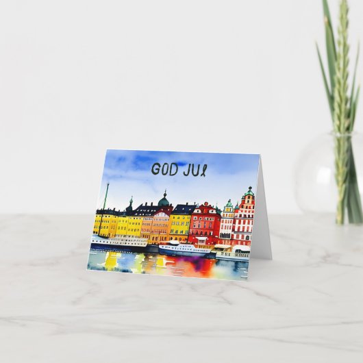 Carte God Jul, Noël suédois (Devant)