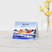 Carte God Jul, Noël suédois (Fleur jaune)