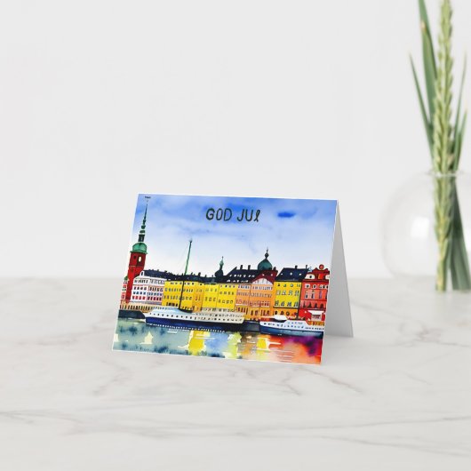 Carte God Jul, Noël suédois (Devant)