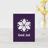 Carte God Jul, Noël suédois (Fleur jaune)