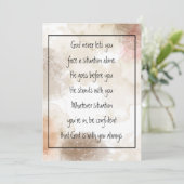Carte God With You Always Never Alone Inspirational (Debout devant)