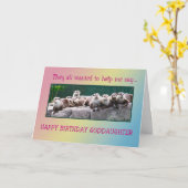 Carte Godgirl Anniversaire avec loutre (Fleur jaune)