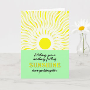 Carte Godgirl Birthday Bright Sunshine Card