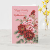 Carte Godgirl Birthday Peonies (Fleur jaune)