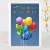 Carte Godgirl, joyeux anniversaire de ballon (Fleur jaune)