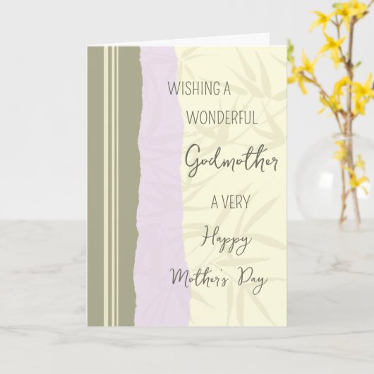 Carte Godmère moderne Joyeuse fête des mères (Fleur jaune)