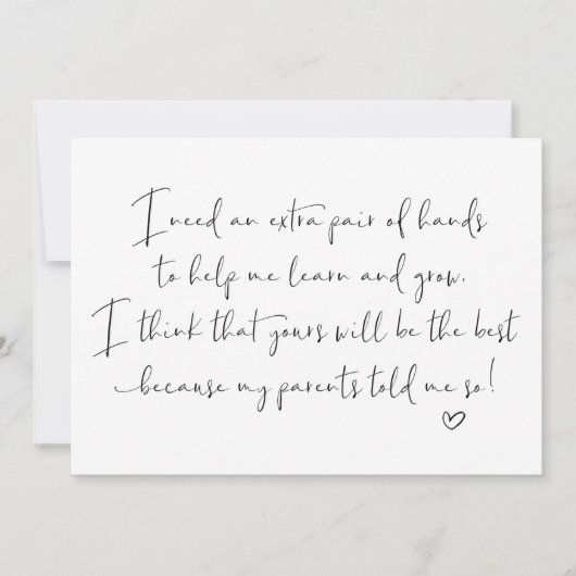 Carte Godparents Demander à Godmère mignonne (Devant)