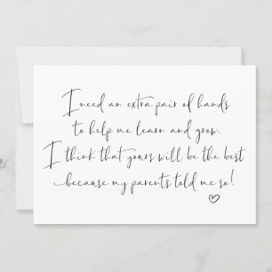 Carte Godparents Demander à Godmère mignonne