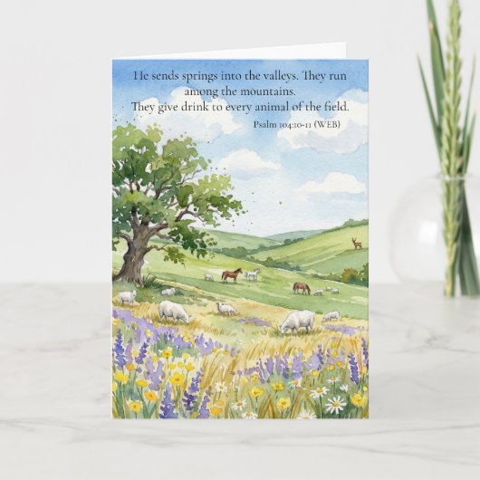 Carte God's Provision: Psalm 104:10-11 (Devant)