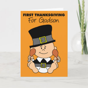 Carte Godson est le premier petit pèlerin de Thanksgivin