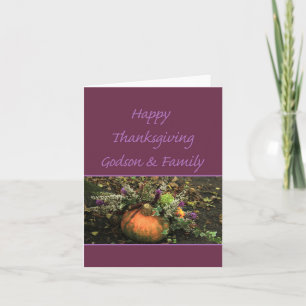 Carte Godson et famille Thanksgiving