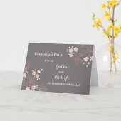 Carte Godson et sa femme Félicitations pour le jour du m (Fleur jaune)