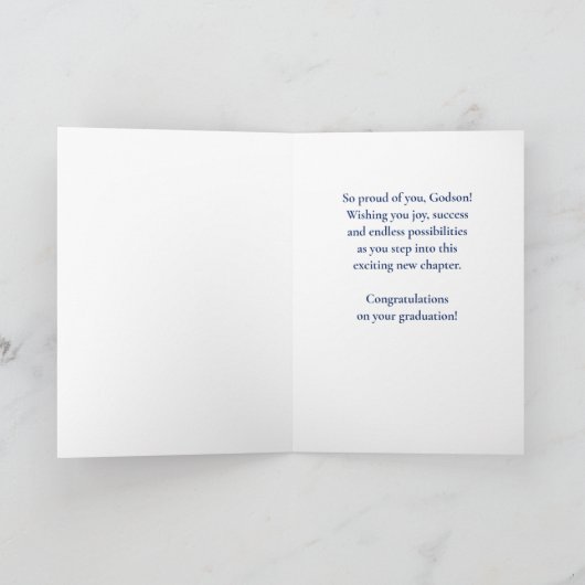 Carte Godson High School Graduation Name Year  (Intérieur)