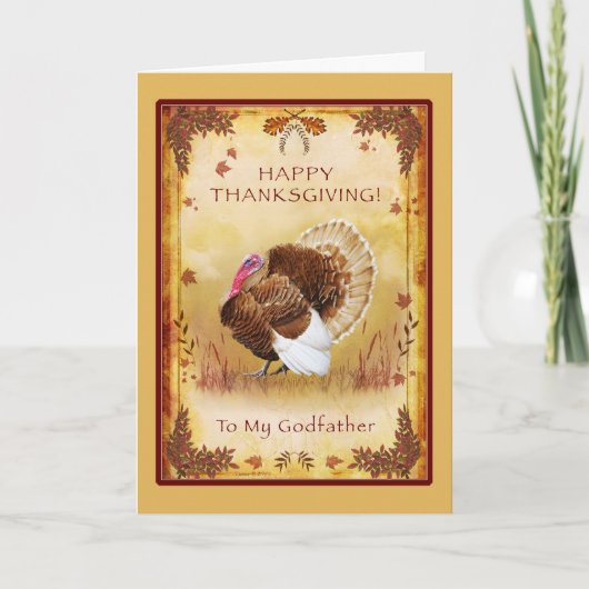 Carte Gofather Bon thanksgiving Turquie (Devant)