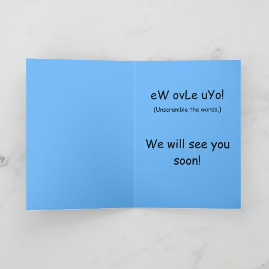 Carte Going Away (Intérieur)