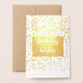 Carte Gold 18e anniversaire personnalisée (Derrière avec enveloppe)