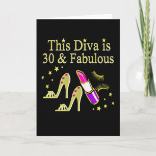 CARTE GOLD 30 AND FABULOUS 30TH BIRTHDAY