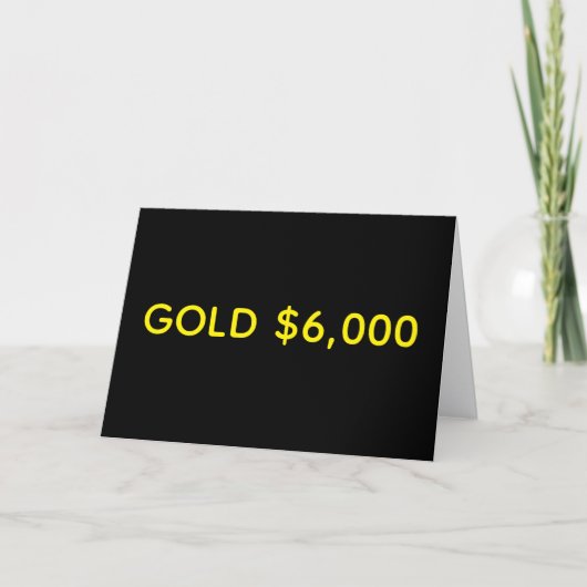 Carte Gold $6,000 Market Celebration (Devant)