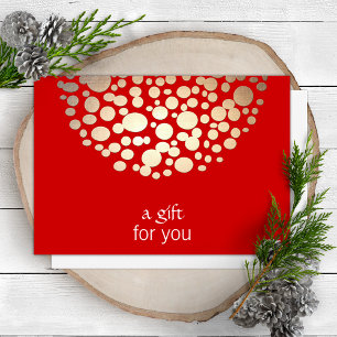 Carte Gold and Red Holiday Gift Certificate
