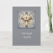 Carte Gold And White Cross Sympathy (Devant)