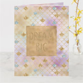 Carte Gold Aqua Parties scintillant Dream Purple Sirène (Fleur jaune)