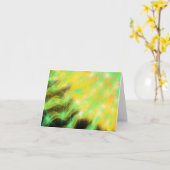 Carte Gold Aqua Starburst Moderne peinture d'art chrétie (Fleur jaune)