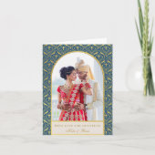 Carte Gold Art déco Mariage Merci photo (Devant)