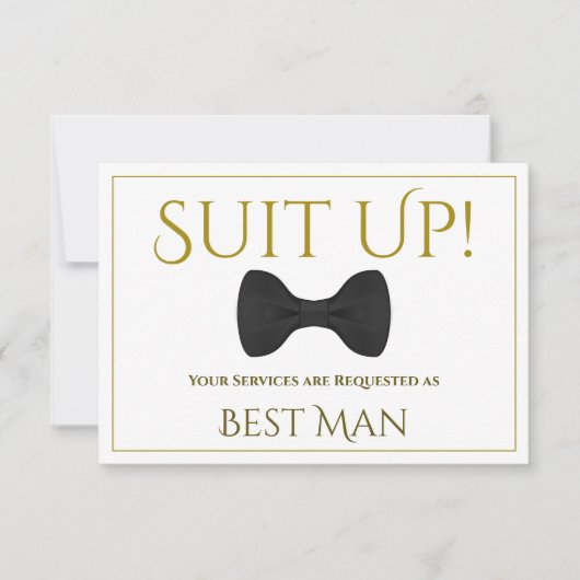Carte Gold Be My Best Man Card (Devant)