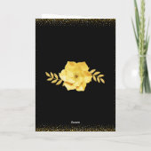 Carte Gold & Black 8th Anniversaire - Couple Flora (Dos)