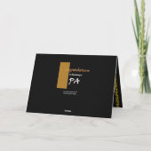 Carte Gold Black Félicitations Médecin adjoint V (Dos)