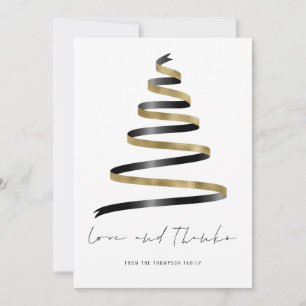 Carte Gold Black Tree 2026 Calendrier de l'amour Merci