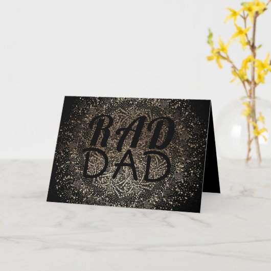 Carte Gold Botanical RAD DAD Formal Elegant Fête des pèr (Fleur jaune)