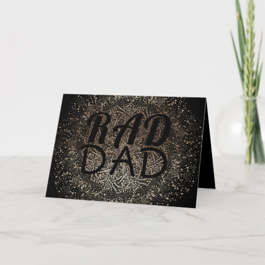 Carte Gold Botanical RAD DAD Formal Elegant Fête des pèr (Devant)