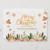 Carte Gold Brown Joyeux thème de Noël (Devant)