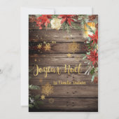 Carte Gold Calligraphy Woodland French Joyeux Noel (Dos)