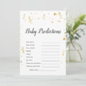 Carte Gold Celebration Baby shower Baby Predictions Jeu (Debout devant)