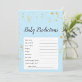 Carte Gold Celebration on Blue Baby Predictions Jeu (Debout devant)