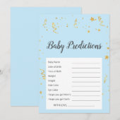 Carte Gold Celebration on Blue Baby Predictions Jeu (Devant / Derrière)