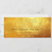 Carte Gold Chinese Dog Papercut 2018 Golden Flat C (Dos)