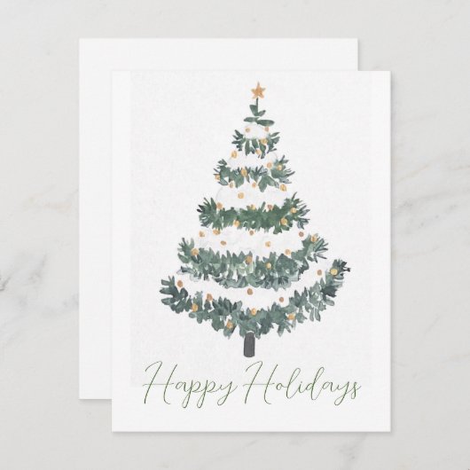 Carte Gold Christmas Tree (Devant / Derrière)