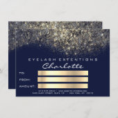 Carte Gold Confetti Parties scintillant Blue Navy certif (Devant / Derrière)
