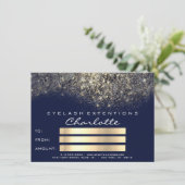 Carte Gold Confetti Parties scintillant Blue Navy certif (Debout devant)