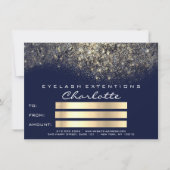 Carte Gold Confetti Parties scintillant Blue Navy certif (Devant)