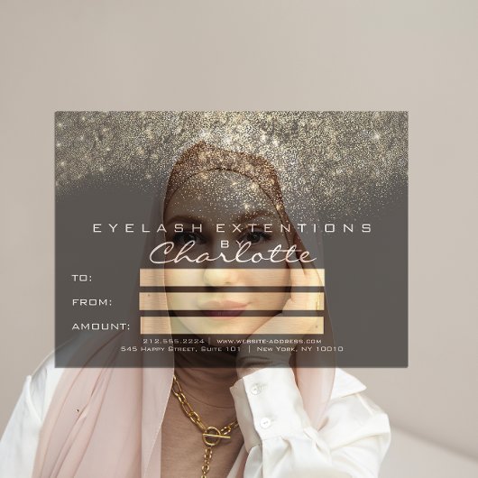 Carte Gold Confetti Parties scintillant noir blanc certi