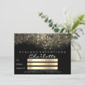 Carte Gold Confetti Parties scintillant noir blanc certi (Debout devant)