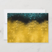 Carte Gold Confetti Parties scintillant Turquoise certif (Dos)